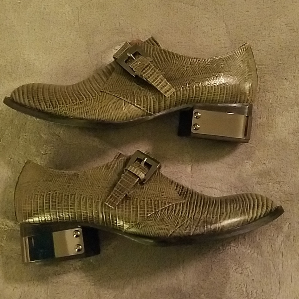 Jefferey Cambell green leather oxford sz 8.5